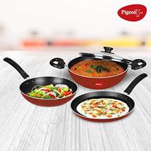 Pigeon by Stovekraft Basics Induction Base Non-Stick 4 PC