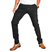 Virjeans Stretchable Cotton Check Black Chinos Pant for Men (VJC 715) 3