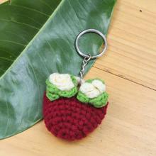 Maroon Solid Bag Design Keyring