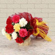 10 mix carnation with jute packing