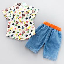 Summer Baby Boys Print Clothes Sets Children Clothing