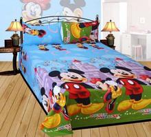 3D Cotton Printed King Size Cotton Bed Sheet With 2 Pillow Covers