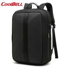 Cool bell solid laptop backpack  with charging port FREE GIFT RAIN COVER