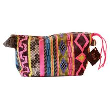 Pink Printed Side Tassel Pouch Bag For Women