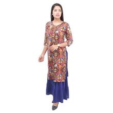 Multicolored Printed Front Buttoned Kurti