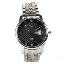 Bolano B8956 Analog Black Dial Watch For Men- Silver