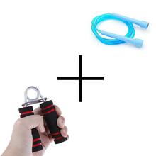 Combo for Hand Wrist Power Grip Strength Training Fitness Gym Exerciser Gripper and Skip Hop Skipping Rope For Kids - Color may vary