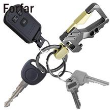 New Zinc Alloy Car Auto Keychains Anti-scratch Multi Key Chain Bottle Opener Snap Hook With Swivel Double Loops Key Ring