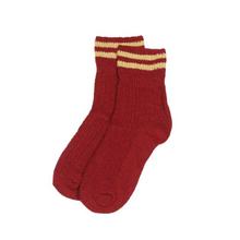 Maroon Solid Thick Cotton Socks For Kids (Boys) - 10"