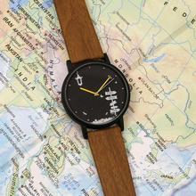 Black Printed Dial Trendy Analog Unisex Watch-Brown