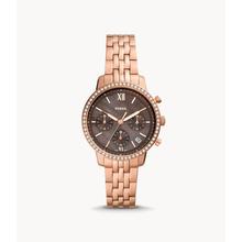 Fossil Neutra Chronograph Rose Gold-Tone Stainless Steel Watch For Women ES5218