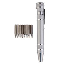 Multifunction 8 In 1 Mini Aluminum Precision Pen Screw Driver Screwdriver Set Repair Tools Kit for Cell Phone Hand tool Set