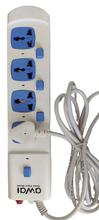 Awai 4 Port Extension Cord Multiplug Pure Copper with Individual Switch 3 Mtr Cable Length