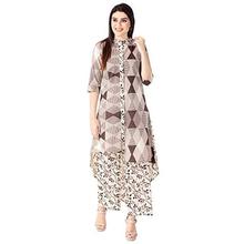 KHUSHAL K Women's Cotton Printed Kurta with Palazzo Set