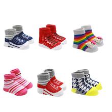 Happy Feet Pack of 6 Pairs of Infant Socks 100% cotton (3005) (MAN1)