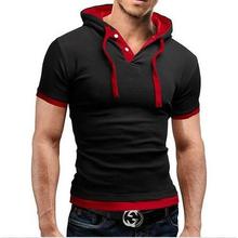 Men's T Shirt 2019 Summer Slim Fitness Hooded