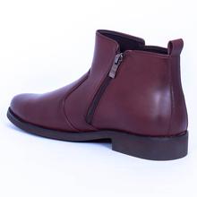 Caliber Shoes Wine Red Side Chain Lifestyle Boots For Men - ( 477 C )