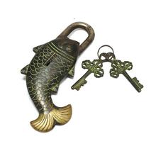 Antique Style Brass Fish Lock