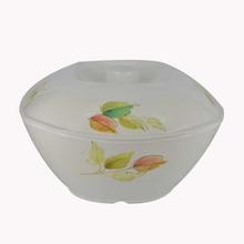 Servewell Bay Leaves Square Round Bowl with lid 8″