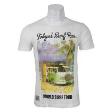 White Cotton Printed T-Shirt For Men