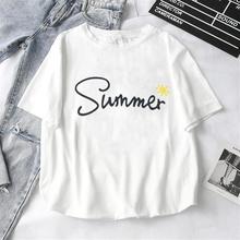 2019 Fashion Cool Print Female T-shirt White Cotton Women