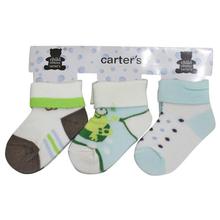 Pack Of 3 Printed Socks For Babies (Unisex) - Blue/Green/Multi