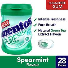 Mentos Pure Fresh Gum, Bottle, Spearmint Flavour, 56 g