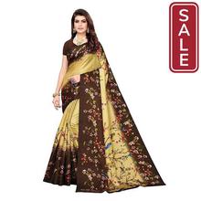 SALE-Anni Designer Women's Khadi Silk Printed Saree With