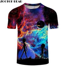 Rick and Morty t shirt Galaxy tshirt Men t-shirt 3D Tops&Tees Funny