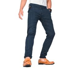 Virjeans Stretchable Cotton Check Blue Chinos Pant for Men (VJC 714) 2