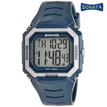 Sonata Grey Dial Digital Watch For Men- 77048PP03