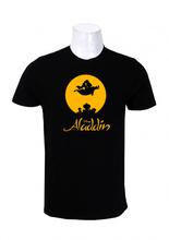 Wosa - Aladdin Sky Fly Black  Printed T-shirt For Men
