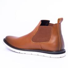 Caliber Shoes Tan Brown Chelsea Boots For Men - ( T 481 O )