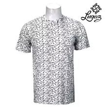 White Cotton Leaf Printed T-Shirt For Men