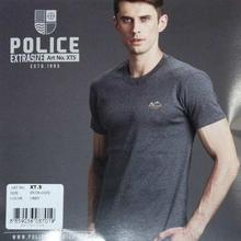 Police XT5 Extra Size Cotton T-Shirt For Men- Grey