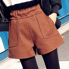 CHINA SALE-   High-waist woolen shorts autumn and winter