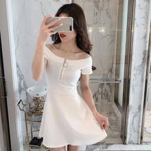 Black One Piece Off-Shoulder T-shirt Skirt Styled Dress for Girls