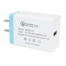 Mini Smile 18W Universal Travel QC3.0 Quick Charge USB Power Adapter Wall Charger - (US Plug)