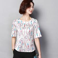 Plus size bottoming shirt _2020 summer printed loose t-shirt