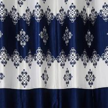 Long Crush Patch In Navy Blue Pendal Design Curtains