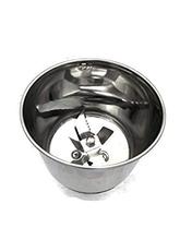 Stainless Steel Small Mixer Grinder Chutney Jar 0.4 L (Steel Black)