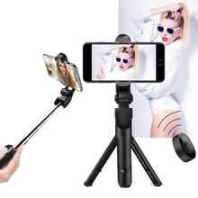 Portable Selfie Stick with Built-in Tripod Stand Bluetooth