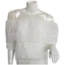 White Off Shoulder Embroidered Top For Women