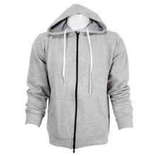 Grey Zip Up Hoodie For Men