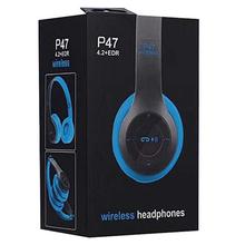 P47 On-Ear Headphones Foldable Bluetooth Headset with Mic Stereo Bass Wired/Wireless Earphones