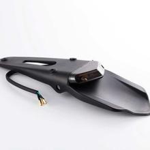 Motorcycle ABS Rear Mudguard Fender With LED Taillight Brake Lights