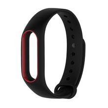 MiBand 2 Silicone Wrist Strap Bracelet Double Color Replacement watchband for Original Xiaomi Mi band 2 Wristbands belt Rubber