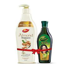 Dabur Almond Shampoo, 350ml with Free Amla Hair Oil, 275ml