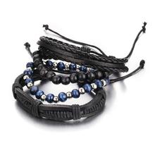 IF ME Vintage Multilayer Beads leather bracelet for Men