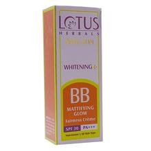 Lotus Herbals Safe Sun Whitening and BB Metrifying Glow Fairness Crème, 20g
